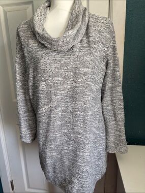 Women's Heather Gray Cowl Neck Sweater Tunic